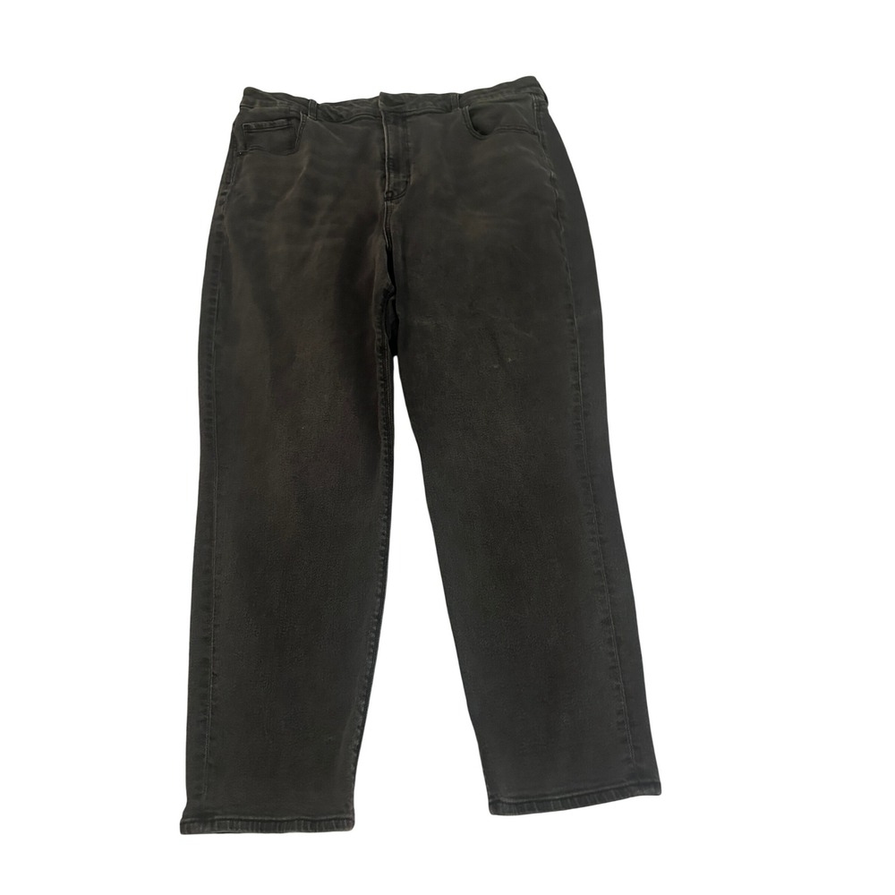American Eagle Real Good Stretch Jeans Womens 20 Black Straight Leg High Rise